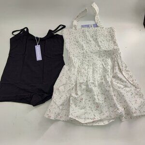 Florence by Mills Romper Black & Mini Dress Floral Size L  (2PK)       P#226@CMK
